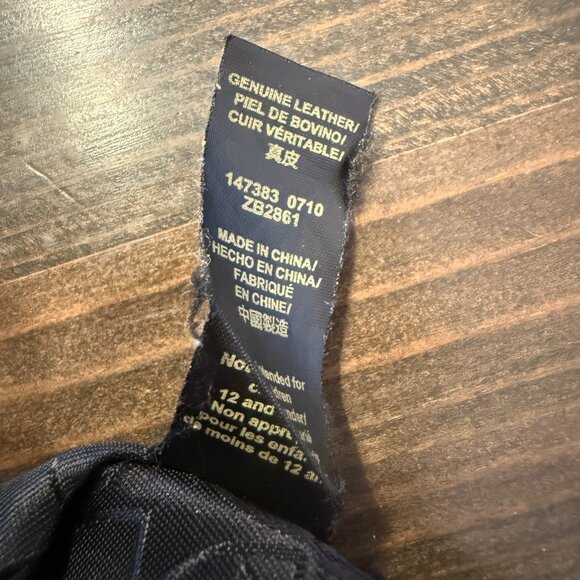 Fossil Black Leather Handbag Purse White Stitching Shoulder Strap - Picture 7 of 10